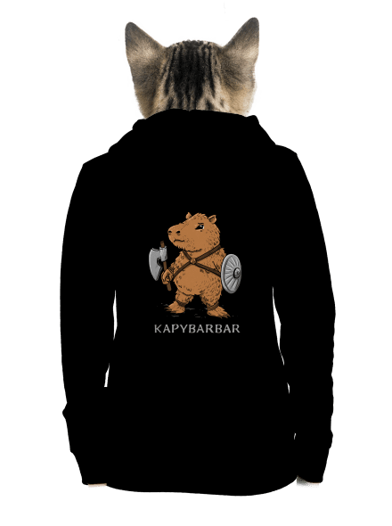 Kapybarbar dámska mikina na zips Black