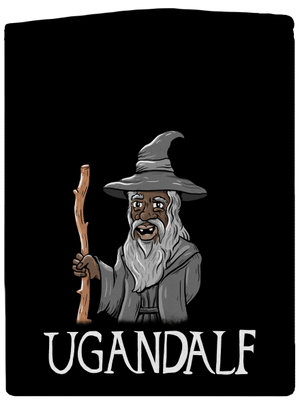 Ugandalf pánska mikina na zips Black