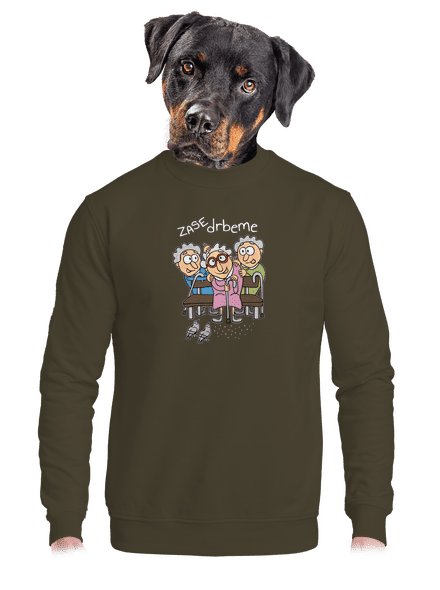 Zase drbeme unisex mikina bez kapucne Urban Khaki