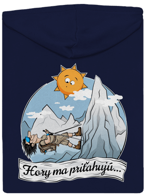 Hory ma priťahujú pánska mikina na zips Navy