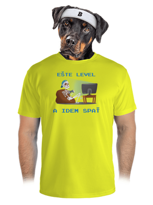 Ešte level pánske športové tričko Neon Yellow