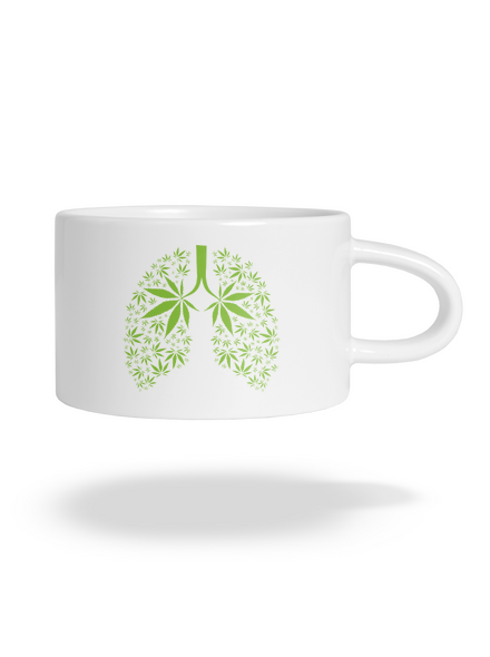 Ganja pľúca hrnček makronka White