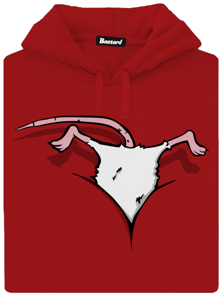 Myš vo výstrihu dámska mikina klokanka Red Mal