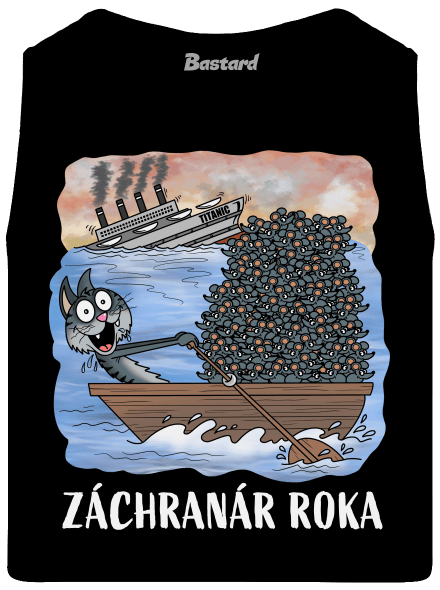 Záchranár roka pánske tielko Black
