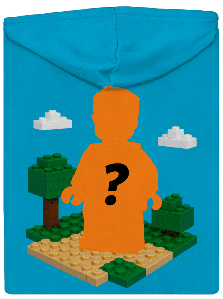 Lego z vlastnej fotky dámska mikina na zips Blue Atol