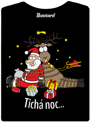 Tichá noc dámske tričko s lemom Black