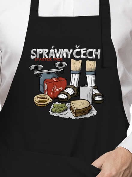Správny Čech zástera Black
