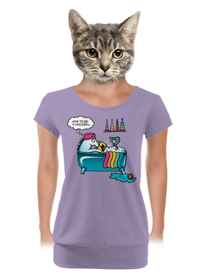 Ako sa stať jednorožcom dámske tričko s lemom Lavender