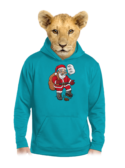 Ho ho ho  detská mikina klokanka Hawaiian Blue