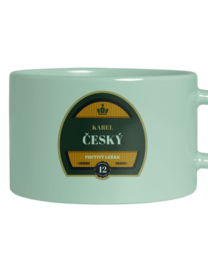 Pivná etiketa hrnček makronka Mint Macaron