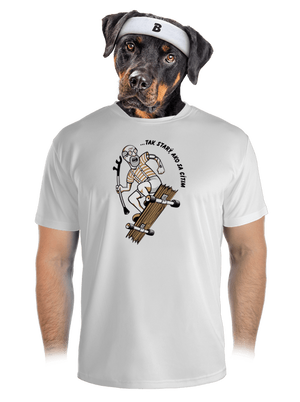 Starý, ako sa cítim pánske športové tričko White