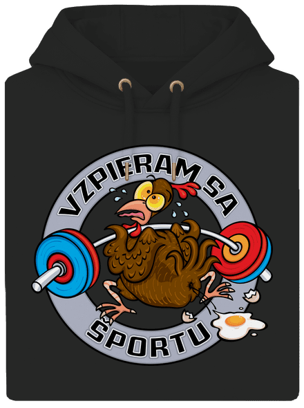 Vzpieram sa sportu unisex mikina premium Dark Black