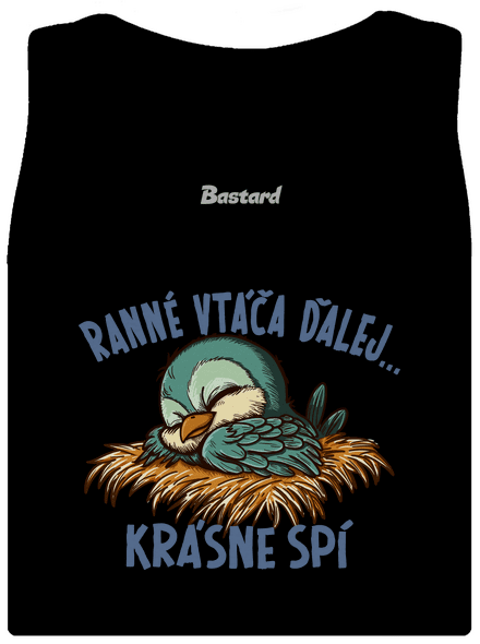 Ranné vtáča spí dámske tielko klasické Black