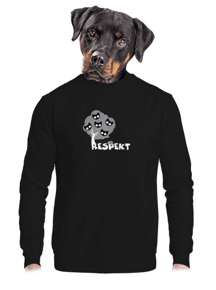 Rešpekt unisex mikina bez kapucne Black