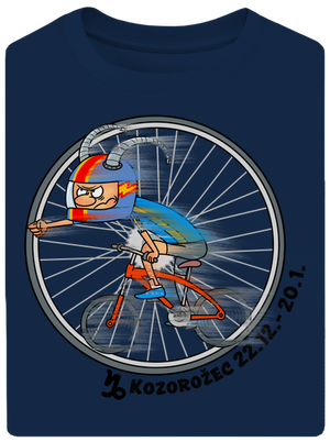 Cyklistický horoskop: Kozorožec unisex tričko oversized Midnight Blue