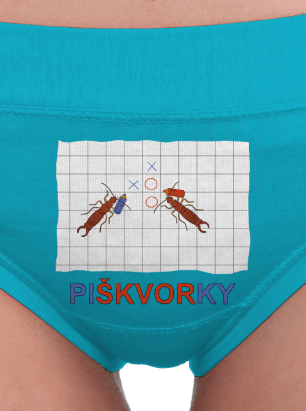Škvorí piškvorky dámske nohavičky Turquoise