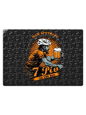 Spotreba 7 na 100 puzzle White