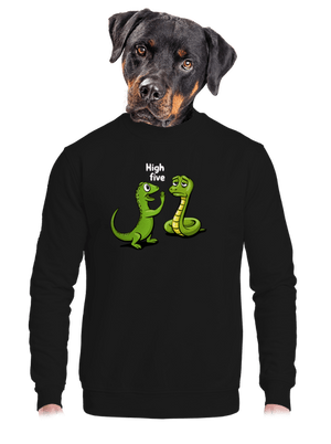 High Five unisex mikina bez kapucne Black