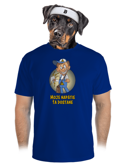 Moje napätie pánske športové tričko Royal Blue Mal