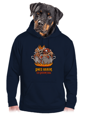 Čo Doom dal pánska mikina klokanka Navy