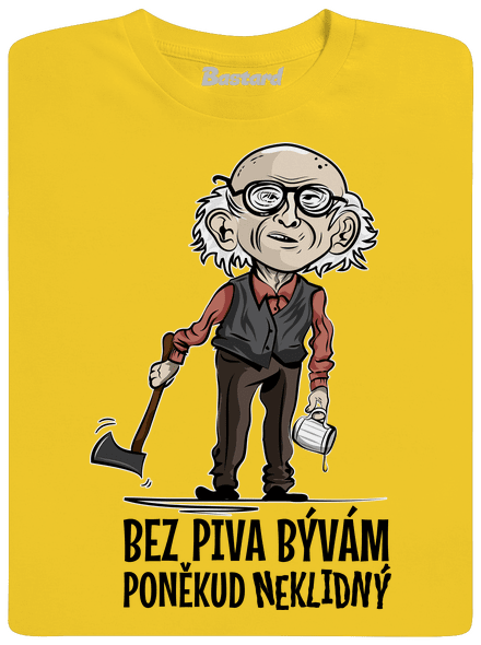 Neklidný bez piva pánske tričko Gold