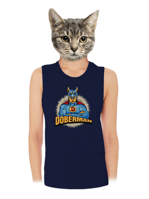 Doberman dámske tielko voľné Navy