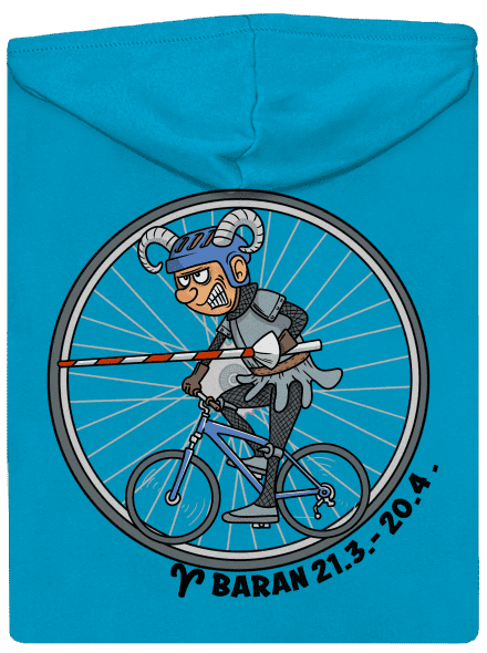 Cyklistický horoskop: Baran dámska mikina na zips Blue Atol