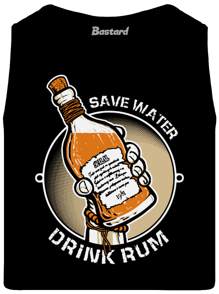 Save water pánske tielko Black