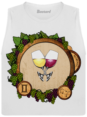 Vínny horoskop: Blíženec dámske tielko voľné White