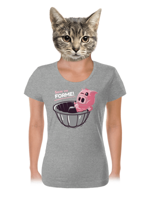 Vo forme dámske tričko Dark Gray Melange