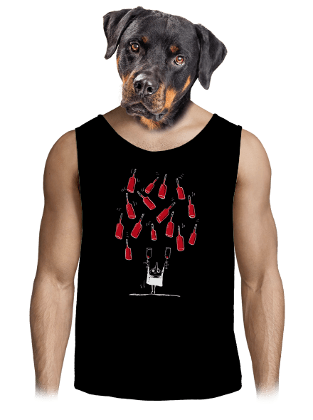 Šťastný vinár pánske tielko Black