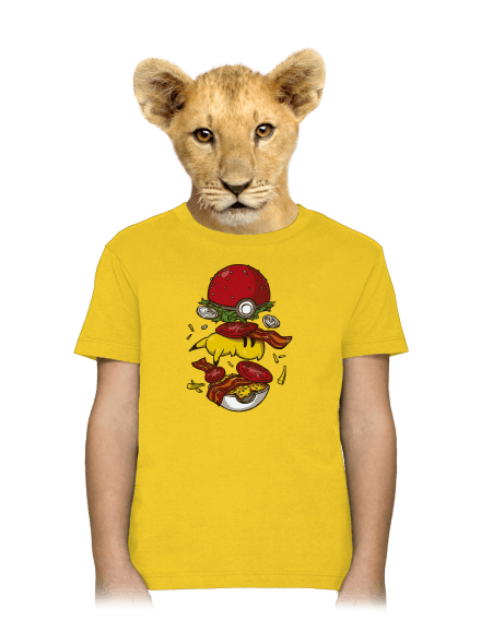 Pokémon burger detské tričko Gold