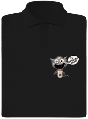 I’m coffeeling good pánska polokošeľa Black