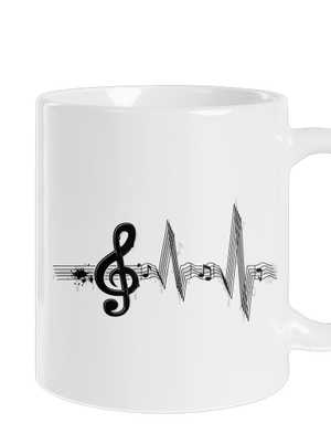 Žijem muzikou klasický hrnček White