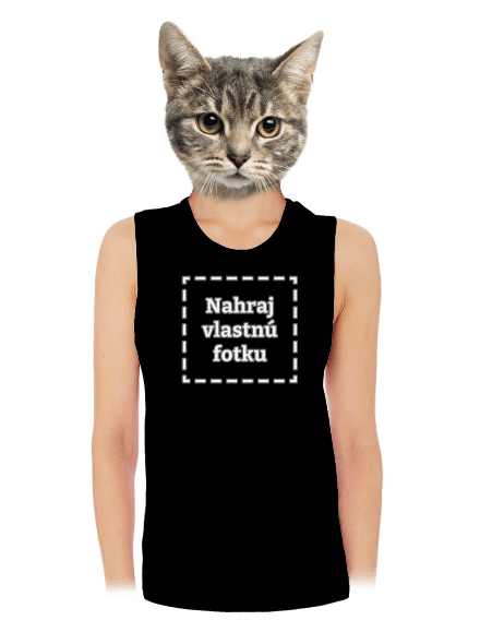 Vlastná potlač dámske tielko voľné Black