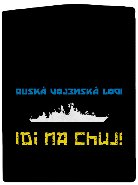 Ukrajina - Lodi idi na chuj pánska mikina na zips Black