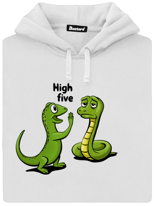 High Five dámska mikina klokanka White