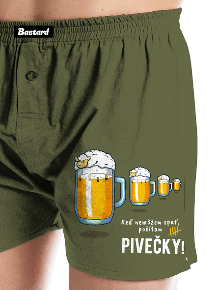 Pivečka pánske trenky Khaki