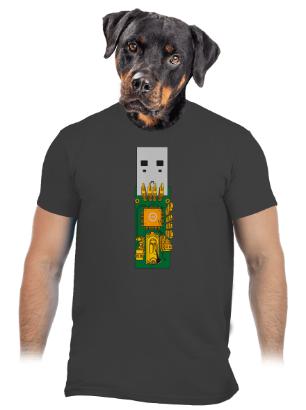 USB city pánske tričko Dark Grey