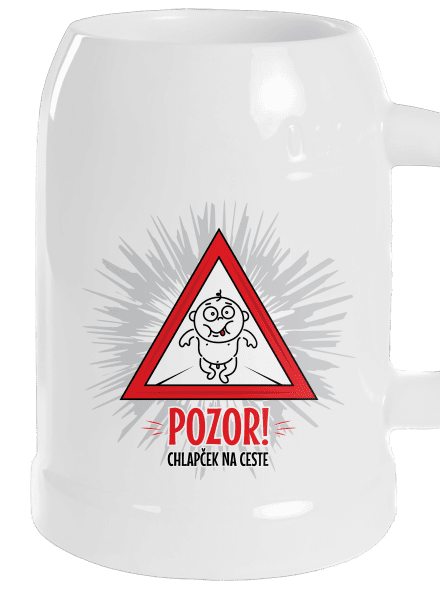 Chlapček na ceste polliter White