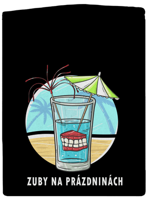 Zuby na prázdninách pánska mikina na zips Black