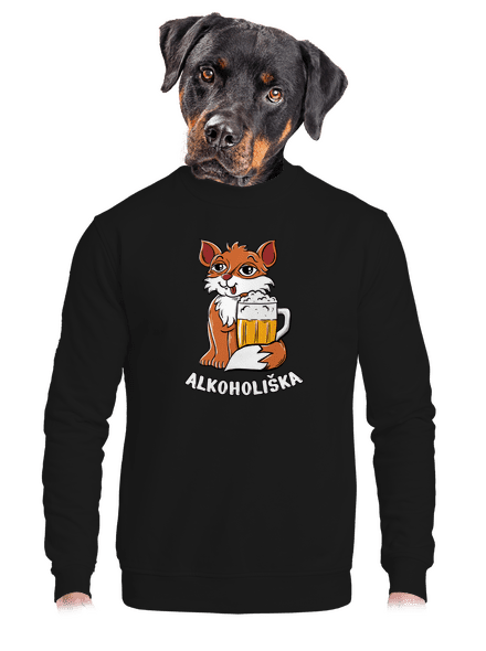  unisex mikina bez kapucne Black