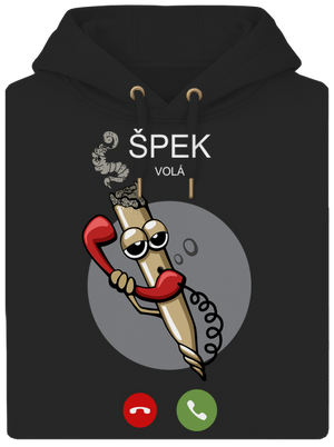Špek volá unisex mikina premium Dark Black