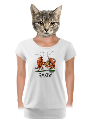 Rakby dámske tričko s lemom White