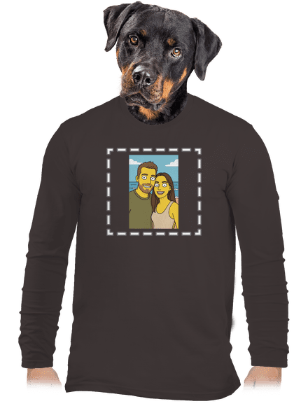Simpsonovi z vlastnej fotky pánske dlhý rukáv Bear Brown