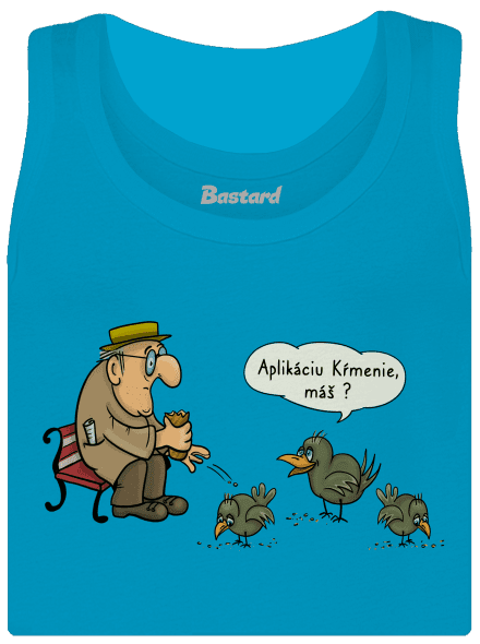 Aplikácia Kŕmenie dámske tielko klasické Blue Atol