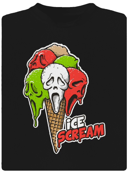 Ice Scream pánske športové tričko Black