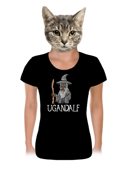 Ugandalf dámske tričko Black