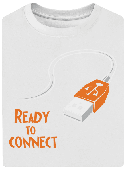 USB pripojenie unisex tričko oversized White