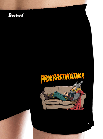 Prokrastináthor pánske trenky Black